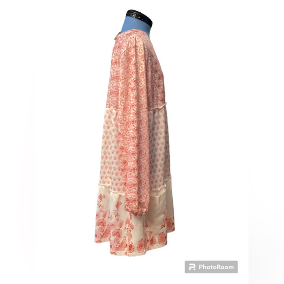 NWT ExclusiveLMSM XXL Tiered Cotton Boho Dress - Picture 3 of 9